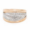 Bague 58 Bague en or rose et or blanc 18 carats pavée de diamants 58 Facettes 2264470CN