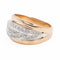 Bague 58 Bague en or rose et or blanc 18 carats pavée de diamants 58 Facettes 2264470CN