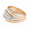 Bague 58 Bague en or rose et or blanc 18 carats pavée de diamants 58 Facettes 2264470CN