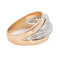 Bague 58 Bague en or rose et or blanc 18 carats pavée de diamants 58 Facettes 2264470CN