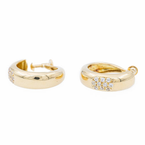 Boucles d'oreilles Boucles d’oreilles créoles en or jaune 18 carats et diamants 58 Facettes 2270386CN