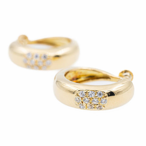 Boucles d'oreilles Boucles d’oreilles créoles en or jaune 18 carats et diamants 58 Facettes 2270386CN