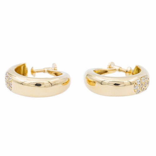 Boucles d'oreilles Boucles d’oreilles créoles en or jaune 18 carats et diamants 58 Facettes 2270386CN