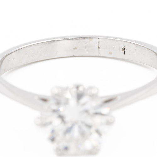 Bague 54 Bague Solitaire Platine, Or blanc Diamant 58 Facettes 2270623CN
