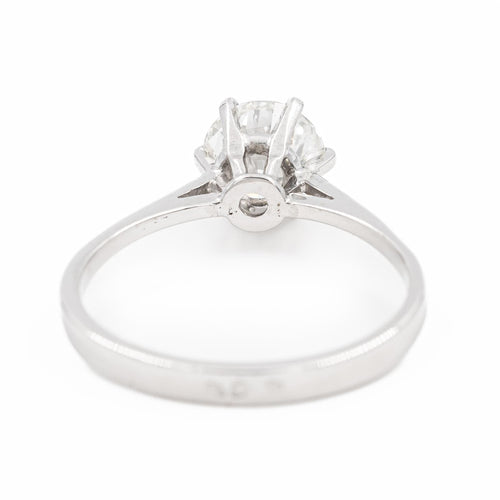 Bague 54 Bague Solitaire Platine, Or blanc Diamant 58 Facettes 2270623CN