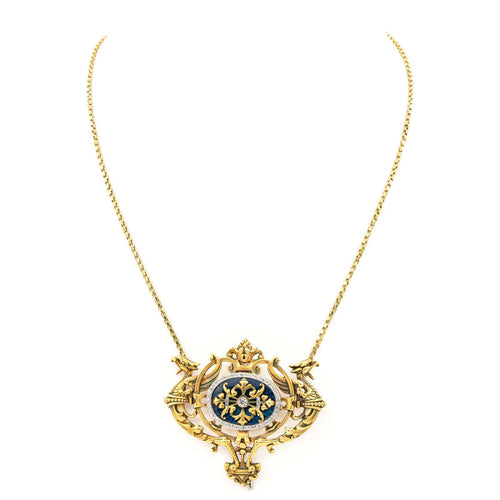 Collier Collier Napoléon III en or jaune et blanc 18 carats avec diamants 58 Facettes 2271573CN
