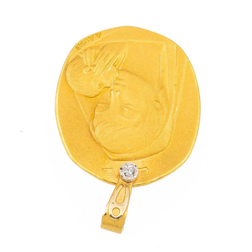 Pendentif Pendentif religieux Vierge à l’Enfant en or jaune et diamant 58 Facettes 2275412CN