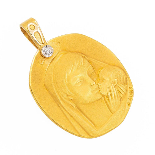 Pendentif Pendentif religieux Vierge à l’Enfant en or jaune et diamant 58 Facettes 2275412CN