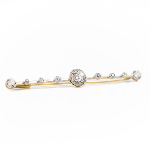 Broche Broche en or jaune et or blanc 18 carats avec diamants 58 Facettes 2275512CN