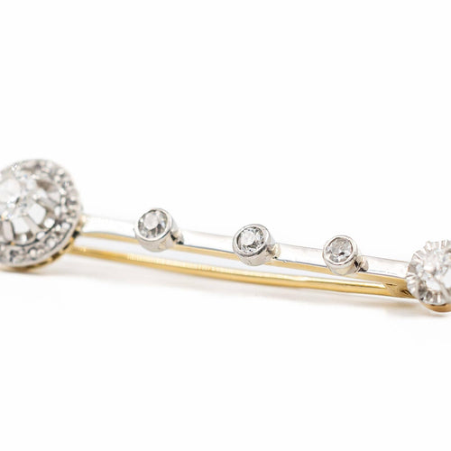 Broche Broche en or jaune et or blanc 18 carats avec diamants 58 Facettes 2275512CN