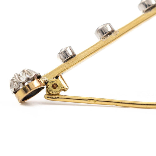 Broche Broche en or jaune et or blanc 18 carats avec diamants 58 Facettes 2275512CN