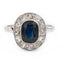 Bague 56 Bague Pompadour en or blanc 18 carats, saphir et diamants 58 Facettes 2282564CN