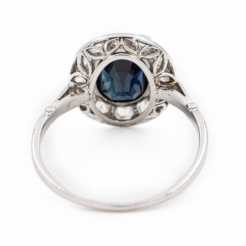 Bague 56 Bague Pompadour en or blanc 18 carats, saphir et diamants 58 Facettes 2282564CN