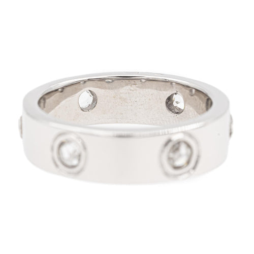 Bague 52 Alliance - Bague en or blanc 18 carats et diamants taille rose 58 Facettes 2282577CN