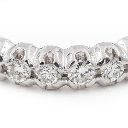 Bague 53 Alliance - Bague en or blanc 18 carats et diamants 58 Facettes 2282971CN