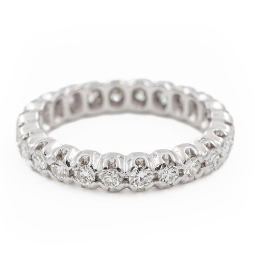 Bague 53 Bague Alliance Or blanc Diamant 58 Facettes 2282971CN