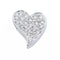 Pendentif Pendentif cœur en or blanc 18 carats et diamants 58 Facettes 2294580CN