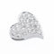 Pendentif Pendentif cœur en or blanc 18 carats et diamants 58 Facettes 2294580CN
