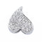 Pendentif Pendentif cœur en or blanc 18 carats et diamants 58 Facettes 2294580CN
