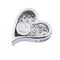Pendentif Pendentif cœur en or blanc 18 carats et diamants 58 Facettes 2294580CN