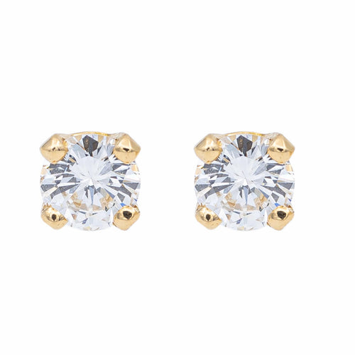 Boucles d'oreilles Boucles d'oreilles Puces Or jaune Diamant 58 Facettes 2295036CN