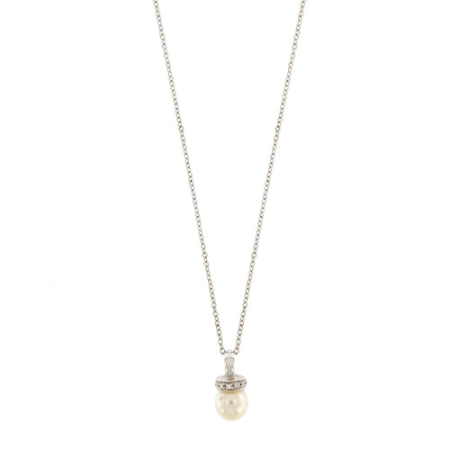 Collier Collier - Perle et diamants en or blanc 18 ct 58 Facettes 22953