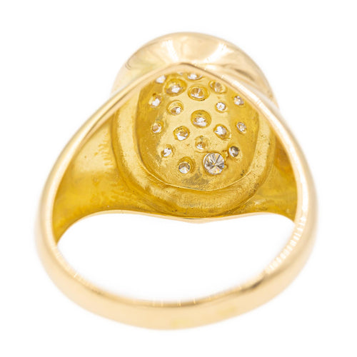 Bague 54 Bague chevalière en or jaune 18 carats et diamants 58 Facettes 2301445CN