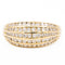 Bague 58 Bague bombée en or jaune 18 carats pavée de diamants 58 Facettes 2301450CN