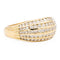 Bague 58 Bague bombée en or jaune 18 carats pavée de diamants 58 Facettes 2301450CN