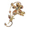 Broche Broche branche fleurie victorienne en or rouge 18k, argent, diamants et rubis 58 Facettes 23031-0050