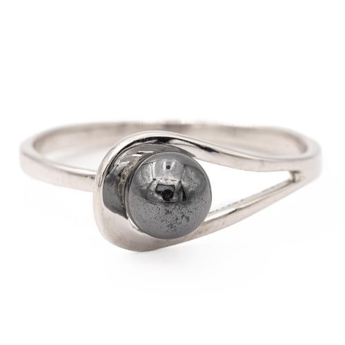 Bague 53.5 Bague en or blanc 18 carats sertie d’hématite 58 Facettes 2303215CN