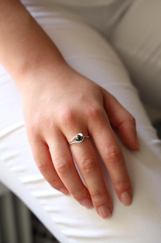 Bague 53 Bague Or blanc Hématite 58 Facettes 2303215CN