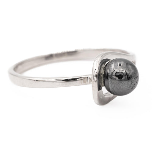 Bague 53.5 Bague en or blanc 18 carats sertie d’hématite 58 Facettes 2303215CN