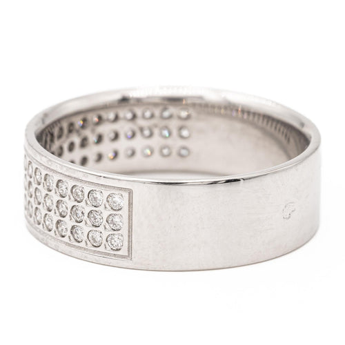 Bague 53 Bague demi-alliance en or blanc 18 carats et diamants 58 Facettes 2303326CN