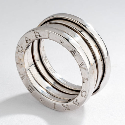 Bague 56 Bvlgari - Bague B.Zero1 moyen modèle en or gris 58 Facettes