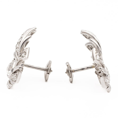 Boucles d'oreilles Boucles d'oreilles Art déco en or blanc 18 carats et diamants 58 Facettes 2308535CN