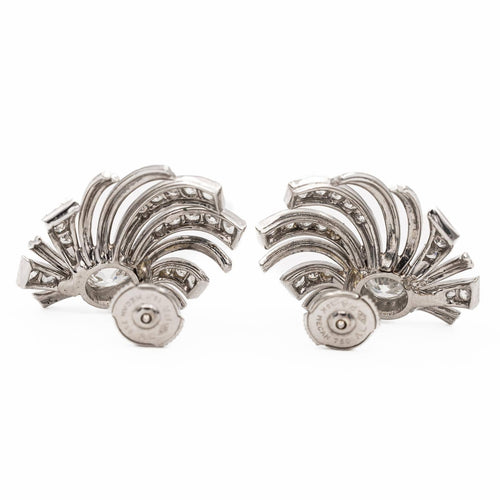Boucles d'oreilles Boucles d'oreilles Art déco en or blanc 18 carats et diamants 58 Facettes 2308535CN
