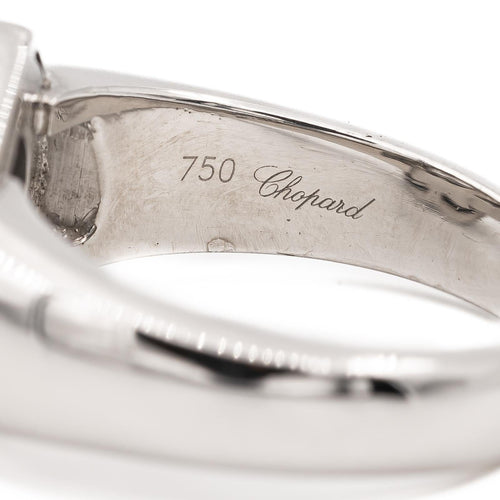 Bague 55 Chopard Bague Happy Diamonds Or blanc Diamant 58 Facettes 2308894CN