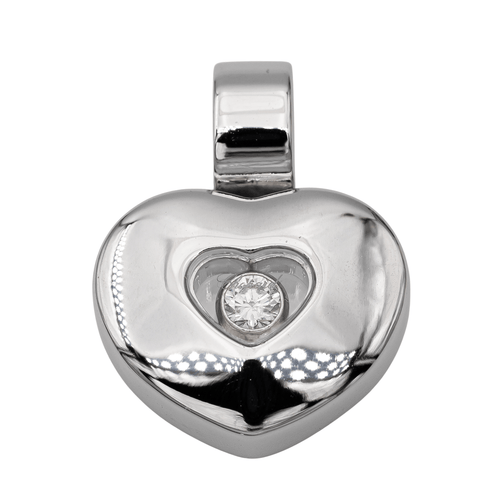 Pendentif Chopard Pendentif Cœur Happy Diamonds Or blanc Diamant 58 Facettes 2308934CN
