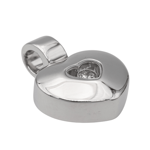 Pendentif Chopard Pendentif Cœur Happy Diamonds Or blanc Diamant 58 Facettes 2308934CN