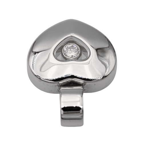 Pendentif Chopard Pendentif Cœur Happy Diamonds Or blanc Diamant 58 Facettes 2308934CN