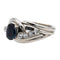Bague 53 Bague en or blanc 18 carats avec saphir et diamants 58 Facettes 2308979CN