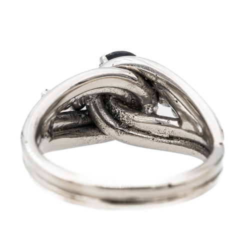 Bague 53 Bague en or blanc 18 carats avec saphir et diamants 58 Facettes 2308979CN