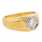 Bague 57 Bague solitaire en or jaune et or blanc 18 carats avec diamant 58 Facettes 2308983CN