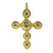 Pendentif Pendentif croix baroque en or jaune 18 ct et diamants 58 Facettes 23096-0089