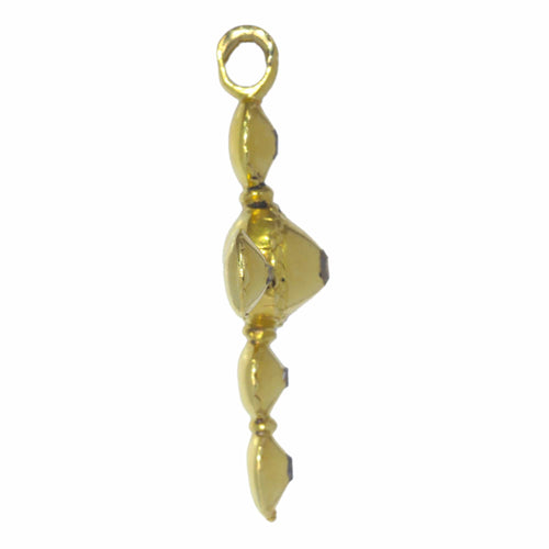 Pendentif Pendentif croix baroque en or jaune 18 ct et diamants 58 Facettes 23096-0089