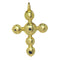 Pendentif Pendentif croix baroque en or jaune 18 ct et diamants 58 Facettes 23096-0089