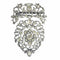 Broche Cœur flamand antique - Broche en argent et diamants taille rose 58 Facettes 23124-0015