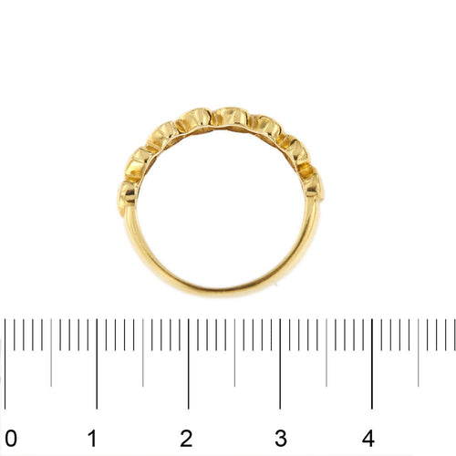 Bague 54 Bague rivière en or jaune 18 kt et diamants 58 Facettes 23130