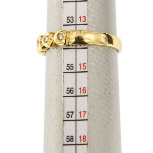 Bague 54 Bague rivière en or jaune 18 kt et diamants 58 Facettes 23130